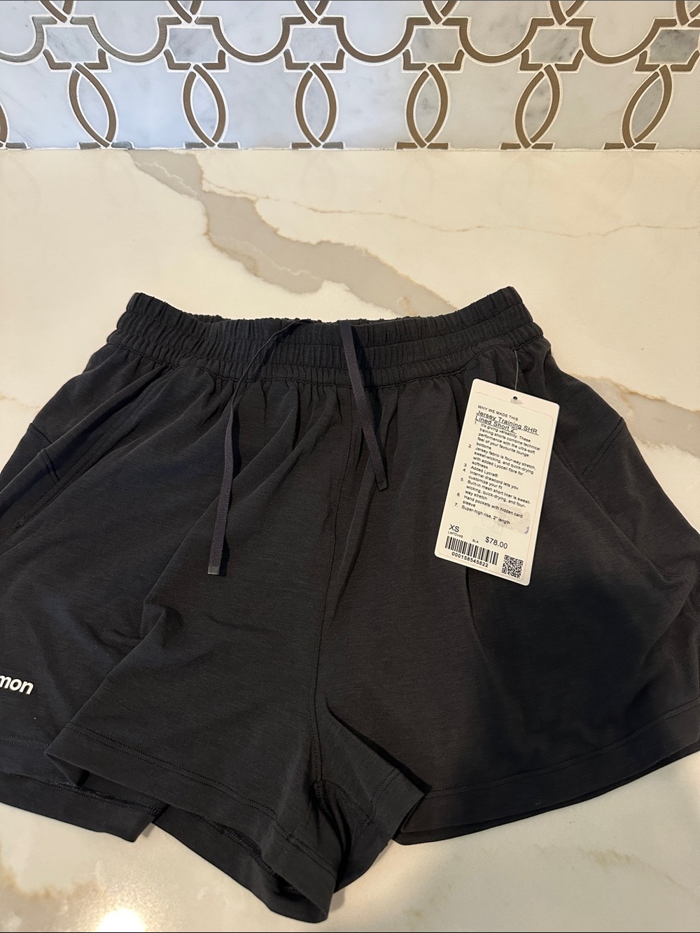 NWT lululemon Jersey Training Super-High-Rise Lined Short 2" Black extra small